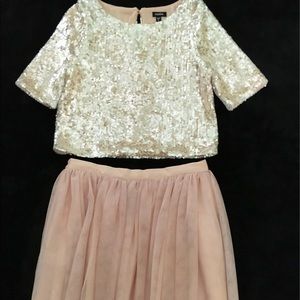 ZUNIE Sequin Top and Tulle Skirt-Girls